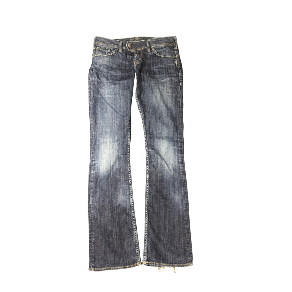 Silver Jeans Co Tuesday Low Rise Bootcut Dark Wash Denim Jeans Women 16.5 / 32